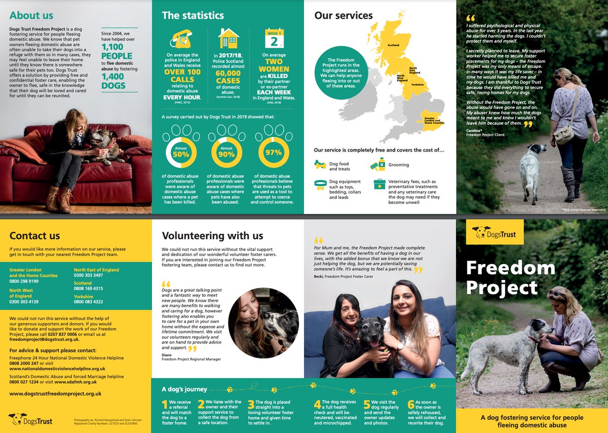 MAAPPUK's tweet photo. Did you know that the Dogs Trust Freedom Project offers dog fostering service for people fleeing domestic abuse?
#DomesticAbuse @DogsTrust #strengtheningfamilies
#integratingresourcesintopractice #MAAPPLinkIndex #LinkIndex #earlyinterventionsaveslives
#socialcare #Police https://t.co/dggD5OP5pg