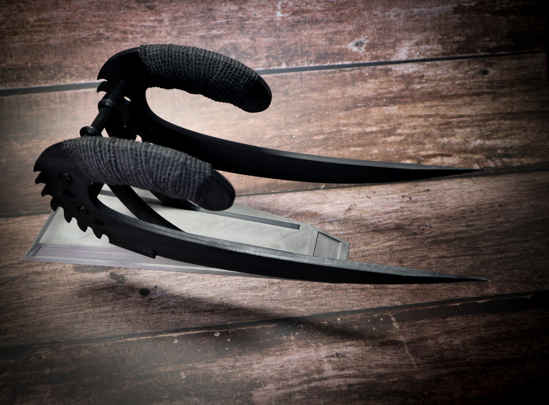 "I Think It's A Half-Gram Heavy On The Back End" - Riddick
Saber Claws now available for my Patrons and on <a href="/Cults3D/">Cults.</a> 
Printed on the <a href="/Prusa3D/">Prusa3D</a> Mk3S with @extrudr PLA NX2.
