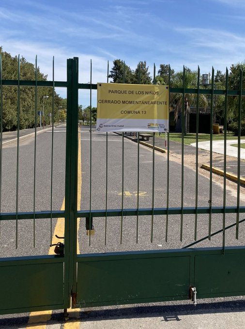 jonatanbaldivie's tweet photo. Alguna explicación para que el Parque de Los Niños esté cerrado? @horaciorlarreta @claramuzzio https://t.co/EQsKA8AZcW