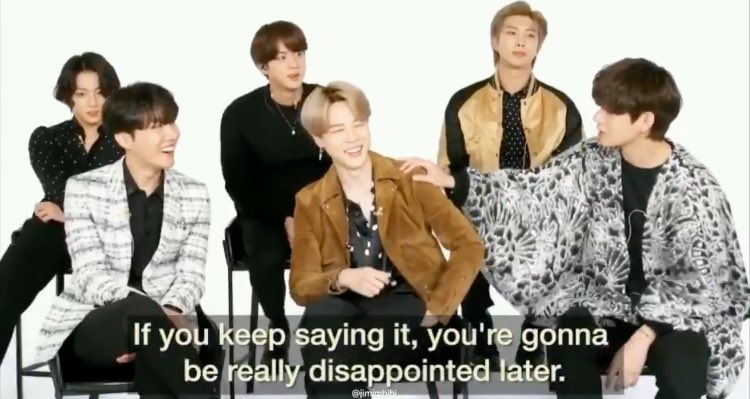 talkwithjimin's tweet photo. Jimin keeps saying that they can win and Taehyung replied ‘if you keep saying it, you’re gonna be really disappointed later’ 

It’s looks like tae already know the result before us! 😔😔#BTSOurGreatestPrize #LightItUpBTS https://t.co/KHpAQsS8Mx