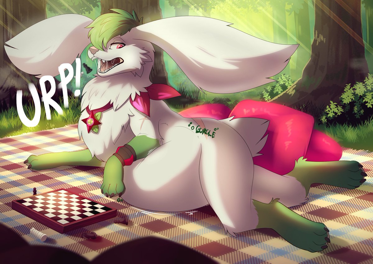 DergDomi's tweet photo. CW: Vore

Commission for 
@EbonyTheUmbreon and @Skyminza 

A nice picnic and chess battle.
Deal was the looser gets to become what winner wants, so seems the umbreon became a meal. https://t.co/VQqxMqYalU