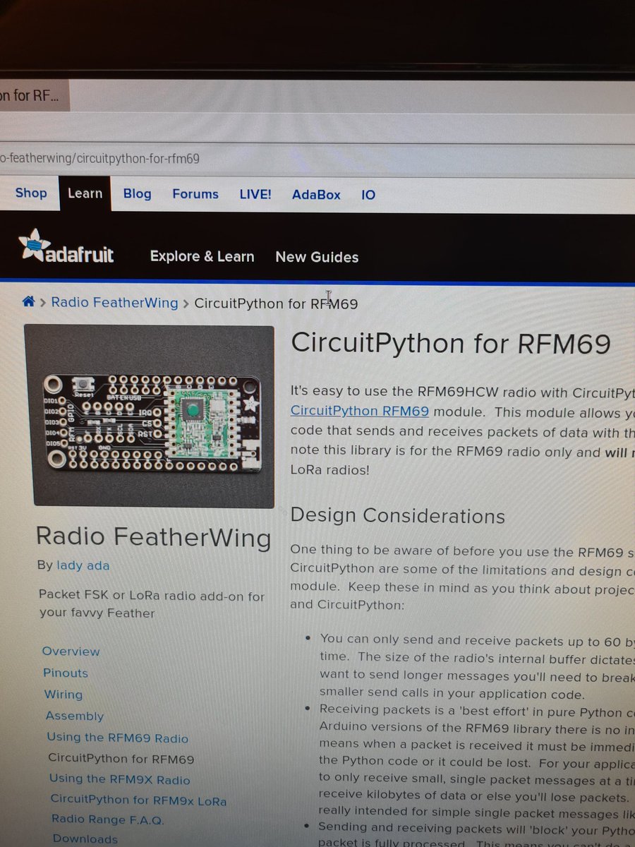 rdnewsham's tweet image. I have comms using 2 x #adafruit RFM69 radios. Still to play and learn them but the basic is done. 
This is for a #variometer project.
So far I&apos;m able to use #circuitpython to program the project.
The speaker is done. The BMP390 is doing its job well.