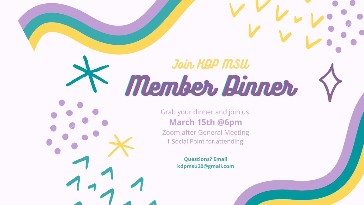 KDPatMSU's tweet photo. Join us for a virtual dinner party tomorrow after our general meeting! 💚 https://t.co/3mqm41a6iB
