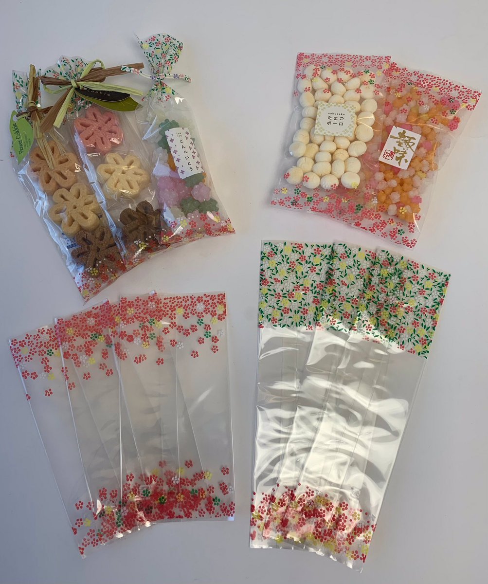 Furu おはようございます 春 花 花粉の季節 包材屋の端くれ者として 弊社の花柄シリーズ 30年以上のロングセラー それ以上の思いは見た人の判断に 任せて 笑 パッケージ 袋 お菓子袋