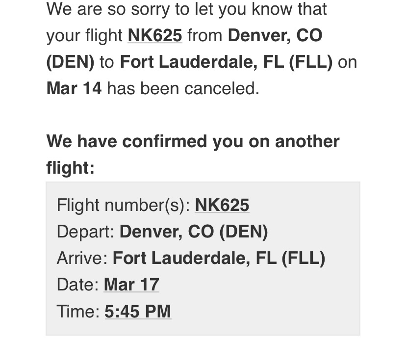 michele_malta1's tweet photo. @SpiritAirlines is a joke. Had my flight cancelled tonight and they rebook me for a flight on Wednesday at 5:45PM? So I’m expected to find and pay for lodging and food for 3 more nights??? Not going to use spirit airlines again.... https://t.co/Bdk6v6VjC9