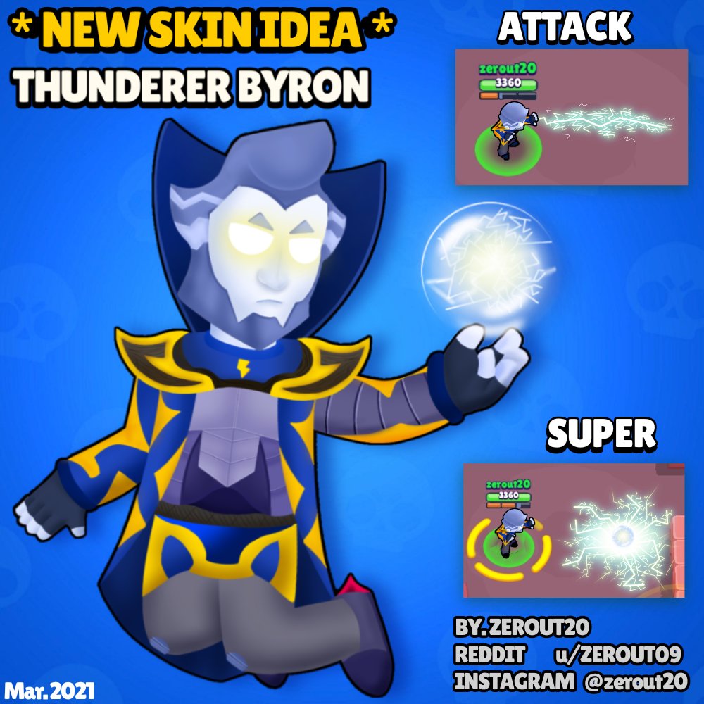 Zerout On Twitter Idea Hello Everyone Today I Have Prepared An Idea For A New Skin Thunderer Byron How Do You Like This Concept Brawlstars Brawlstarsart Brawlart Brawlstarsconcept Brawler Brawlstarsfanart Dani Supercell Frank Supercell - brawl stars skins ideas byron