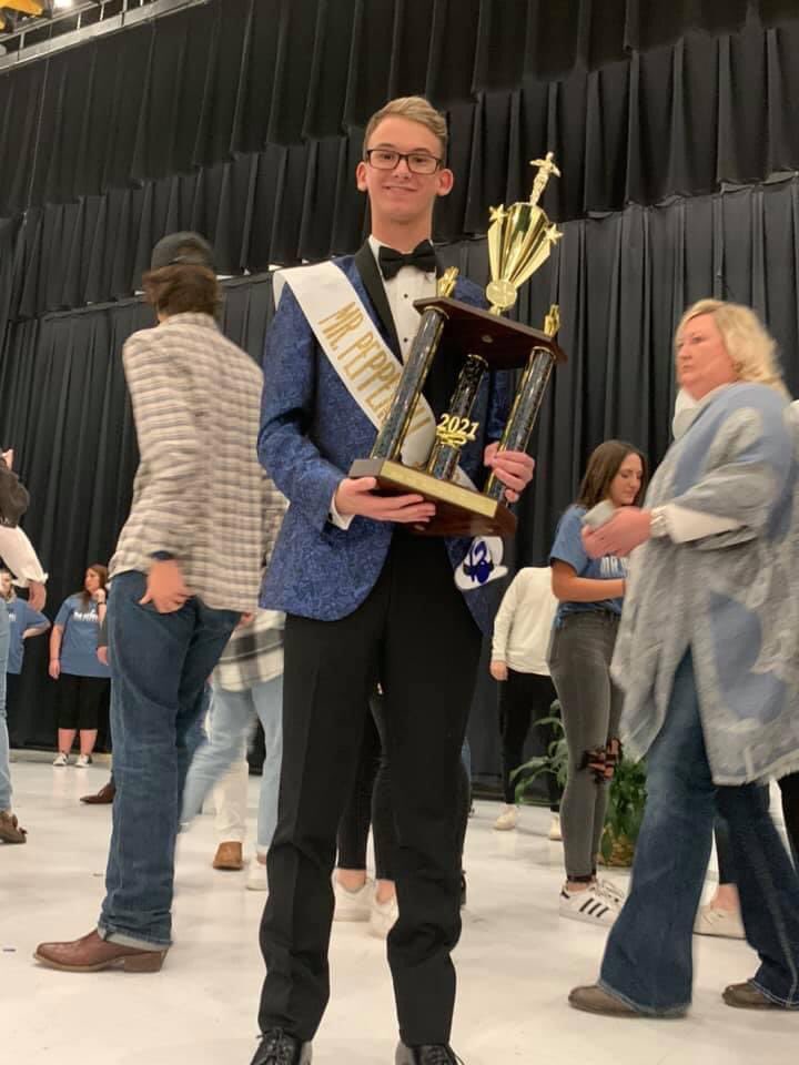 Congratulations to our very own Jaxson Beard @jwdb_2003 as he was crowned Mr. Pepperell! A great person with A one-of-a-kind enthusiasm for life and it is infectious to others around him! He makes everyone smile. <a href="/Pepperell_Pulse/">Pepperell High School</a> <a href="/PMSdragons/">Pepperell Middle</a> <a href="/PESDragons/">Pepperell Elementary</a> <a href="/PPSDragons/">Pepperell Primary</a>