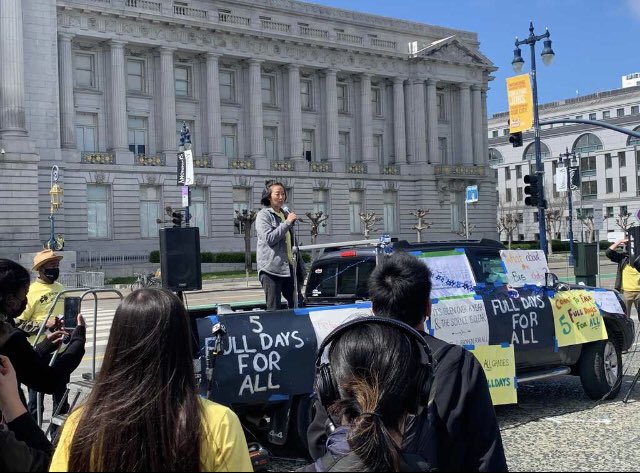 familiesforsf's tweet photo. Thank you to everyone who turned out yesterday for a safe reopening! And a major shoutout to @dtd_sf for organizing. We can’t stop fighting for #5FullDaysForAll. https://t.co/SkXqBeRTzg