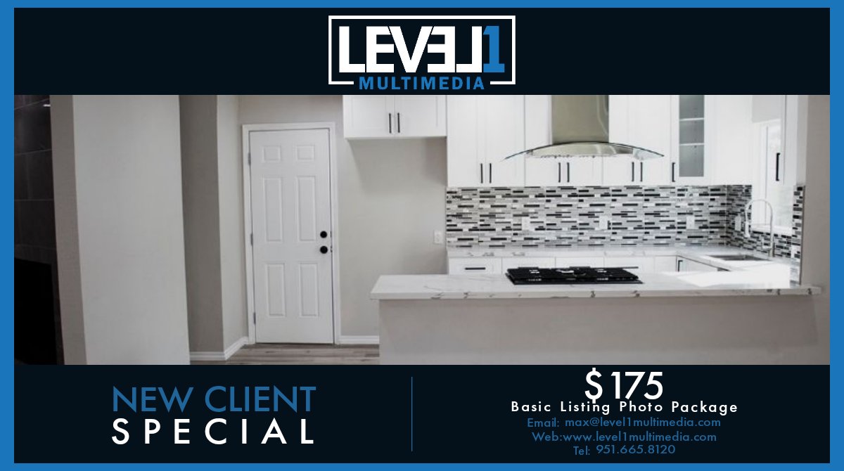 L1Multimedia's tweet photo. New client special is now avaliable. $175 for basic listing photos. #riversiderealestate #sanjacintorealestate #hemetrealestate #morenovalleyrealestate #perrisrealestate https://t.co/0E6IZRrzJ6