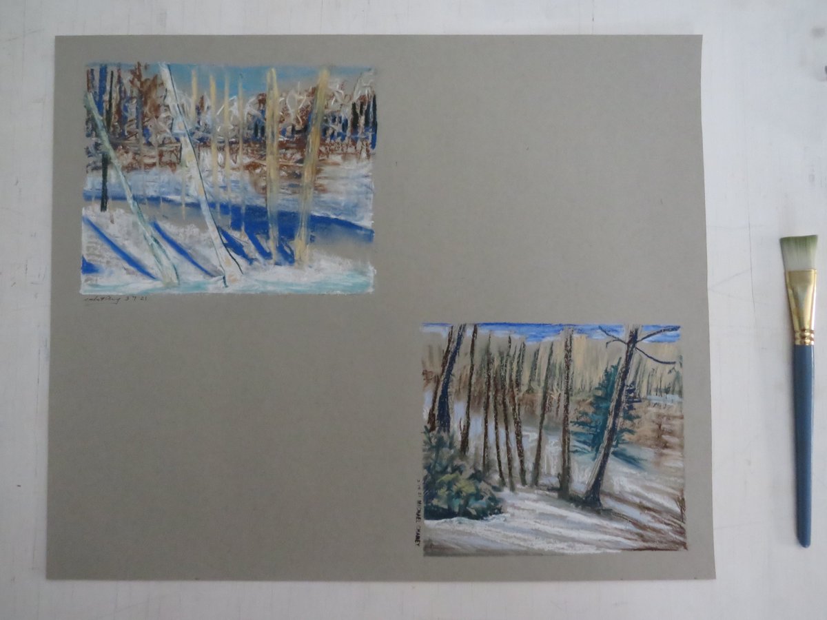 Mrmaxchi's tweet photo. pastels done--ready for visual poems from Sara #collaboration #art #mixedmedia https://t.co/BJYNNOLNvk