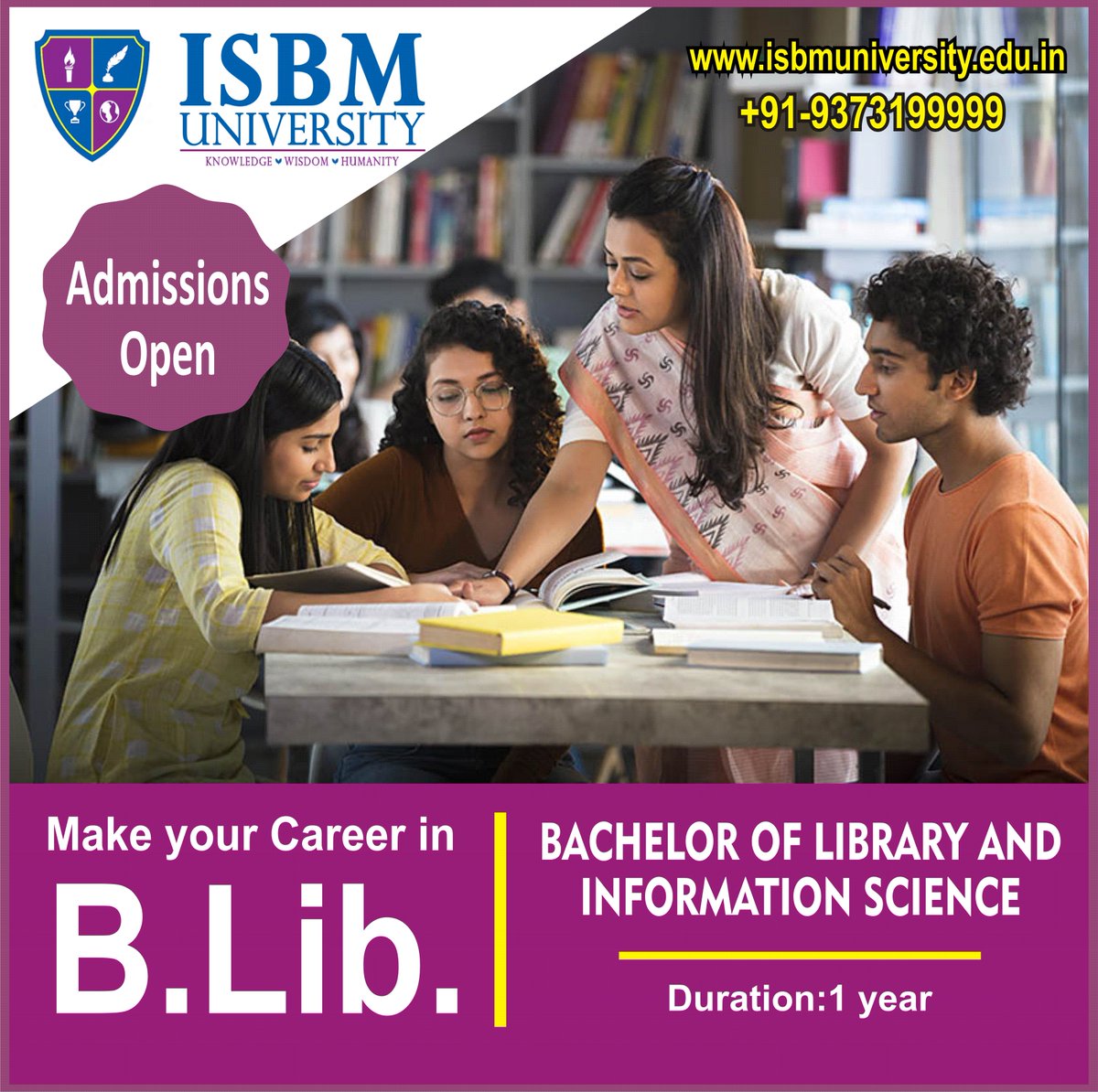 ISBMUniversity's tweet photo. Are you a passionate reader? or interested to find the resources for writing?
Enroll for Bachelor of Library and Information Science (B.Lib.)and become an expert Library Professional.
find out more at :- https://t.co/E3klMvJg21
.
.
#KaronaPadhai #library #books #bachelor #ISBMU https://t.co/zojCZoeIRh