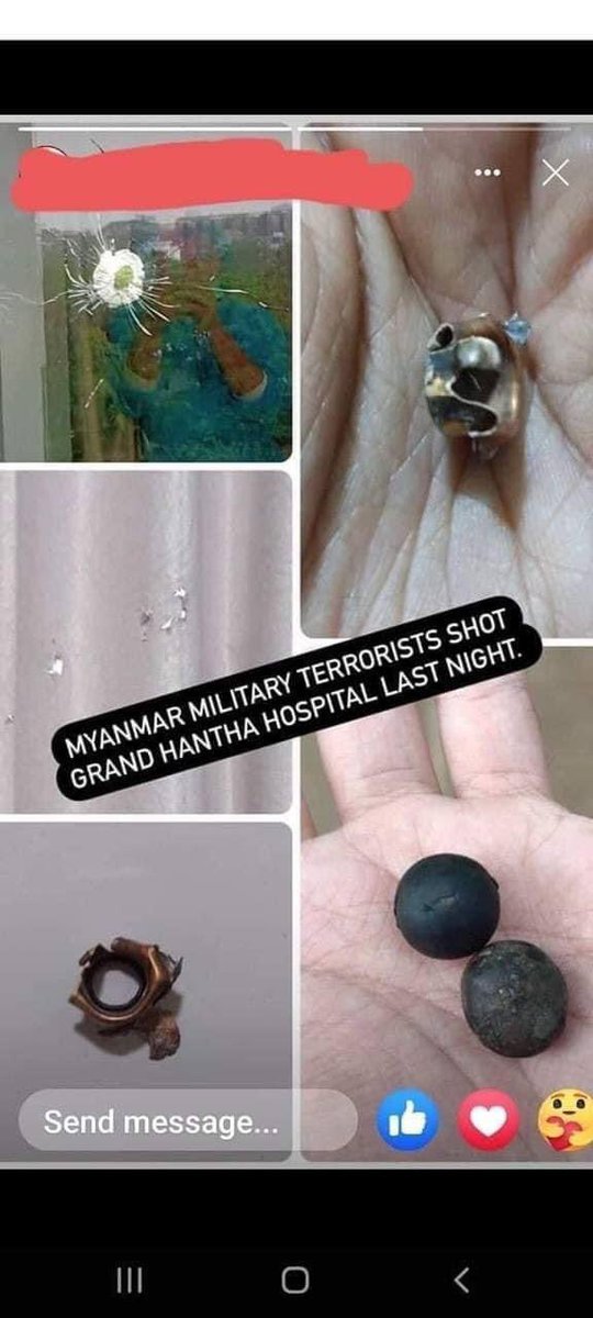 NaingOK2's tweet photo. Grand Hantha Hospital ICU was shot by Myanmar Military last night. #WhatsHappeningInMyanmar 
#Mar15Coup https://t.co/lOWl54u3xf