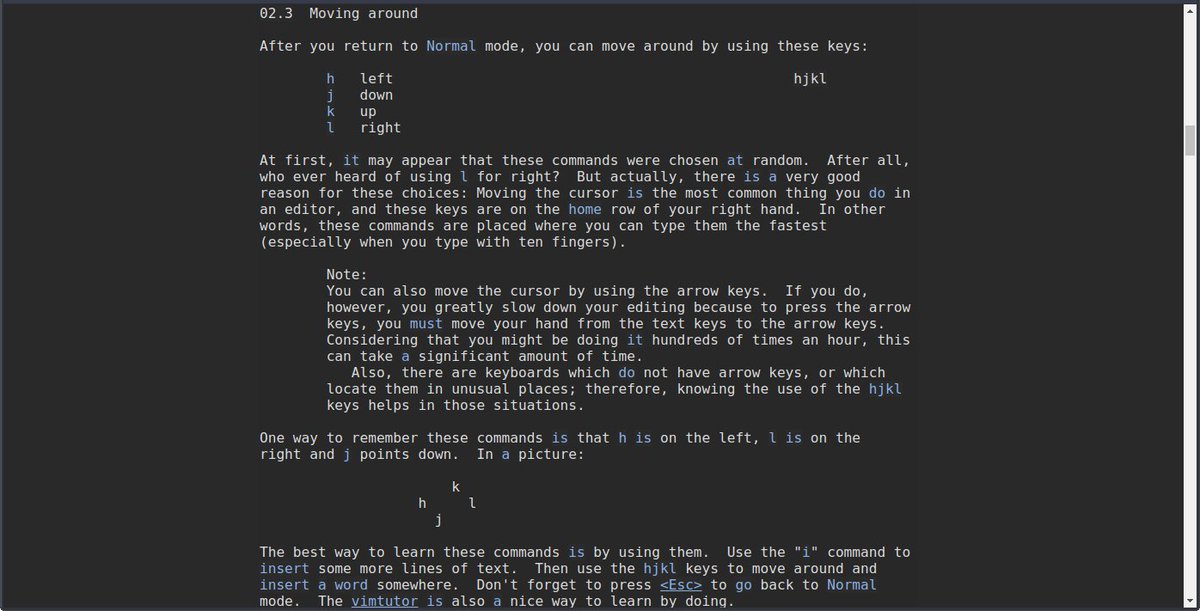 Radio_Azureus's tweet photo. #Vim4Beginners

Section: moving around

https://t.co/Pkzxx0KYUa

✒️#Vim🖌️ 🖊️#VimMasterRace🖋️ #bash #sh #zsh #ksh #csh #WomenWhoCode #640daysofcode #301daysofcode #730daysofcode #100DaysOfCode #Linux #POSIX #advancedProgramming #DEVCommunity https://t.co/DaiZAuCJ95