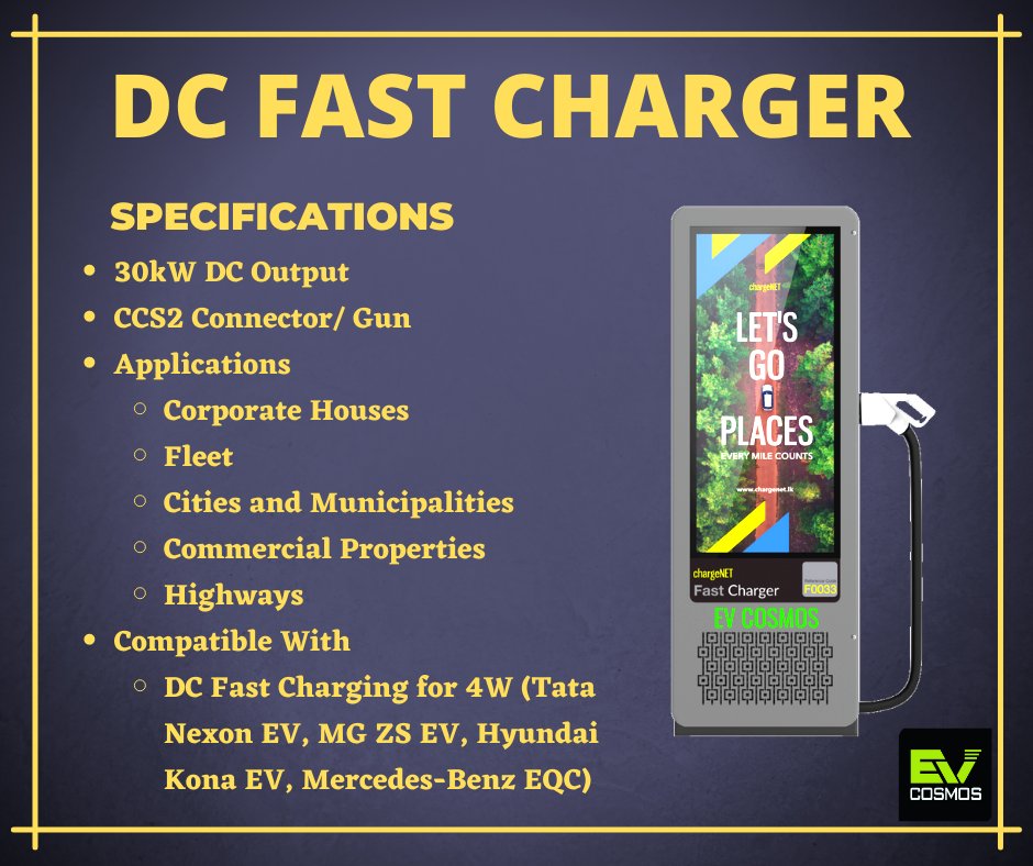 EvCosmosChrging's tweet photo. Learn more about the Electric Vehicle Charging Technology adopted in India.
for more information visit https://t.co/ZHvJggBgEc
#evcosmos #chargenet #emobility #ev #evcharging #chargingtechnology #greenindia #renewableenergy #LearnMore https://t.co/GTSJCiJ599