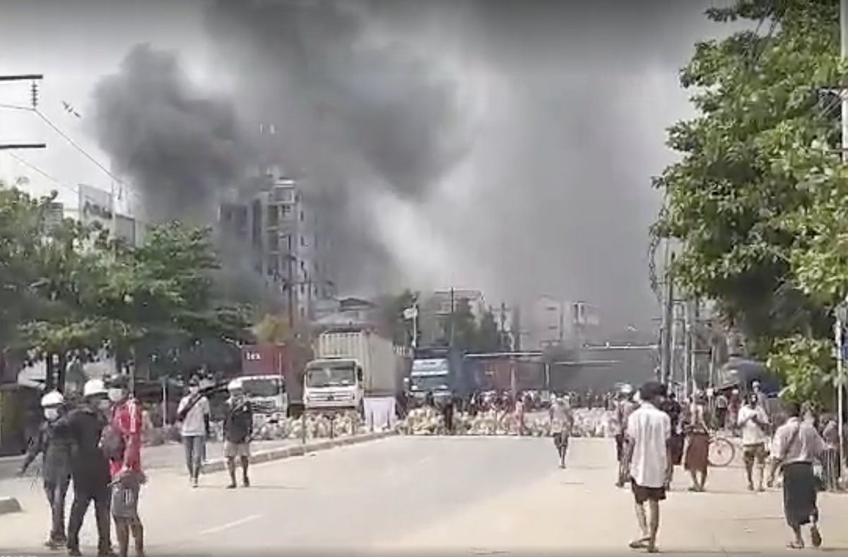According to data from three hospitals--Yangon General, Hlaing Tharyar &amp; Thingangyun Sanpya--at least 59 people were killed &amp; 129 injured in Yangon alone during Sunday's crackdown by security forces. The actual toll is believed by doctors and rescue workers to be much higher.