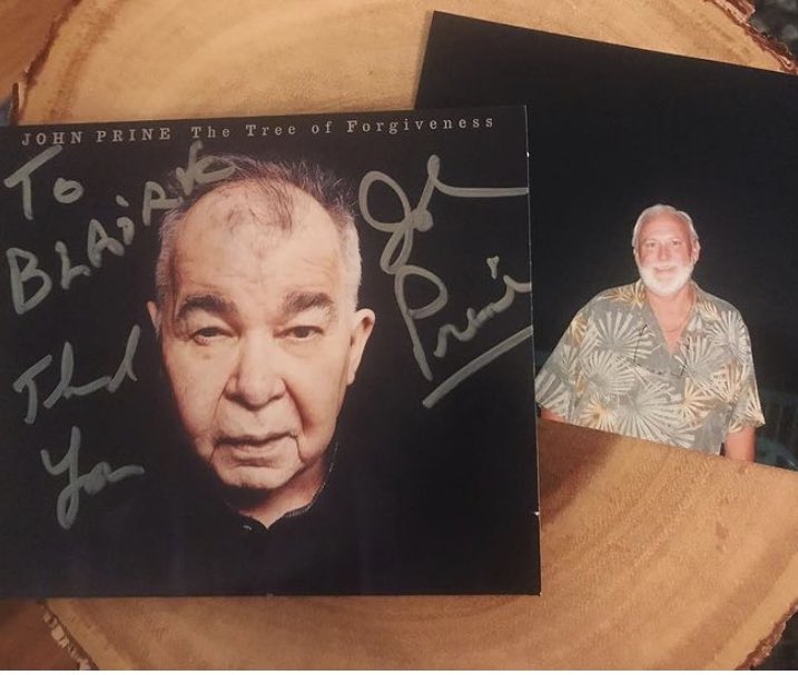 Wrote to John Prine after my dad died in 2018 to tell him how much his music meant to us both, and a few months later he sent me this cd &amp; the sweetest message that I’ll treasure forever. A gem of a human being.