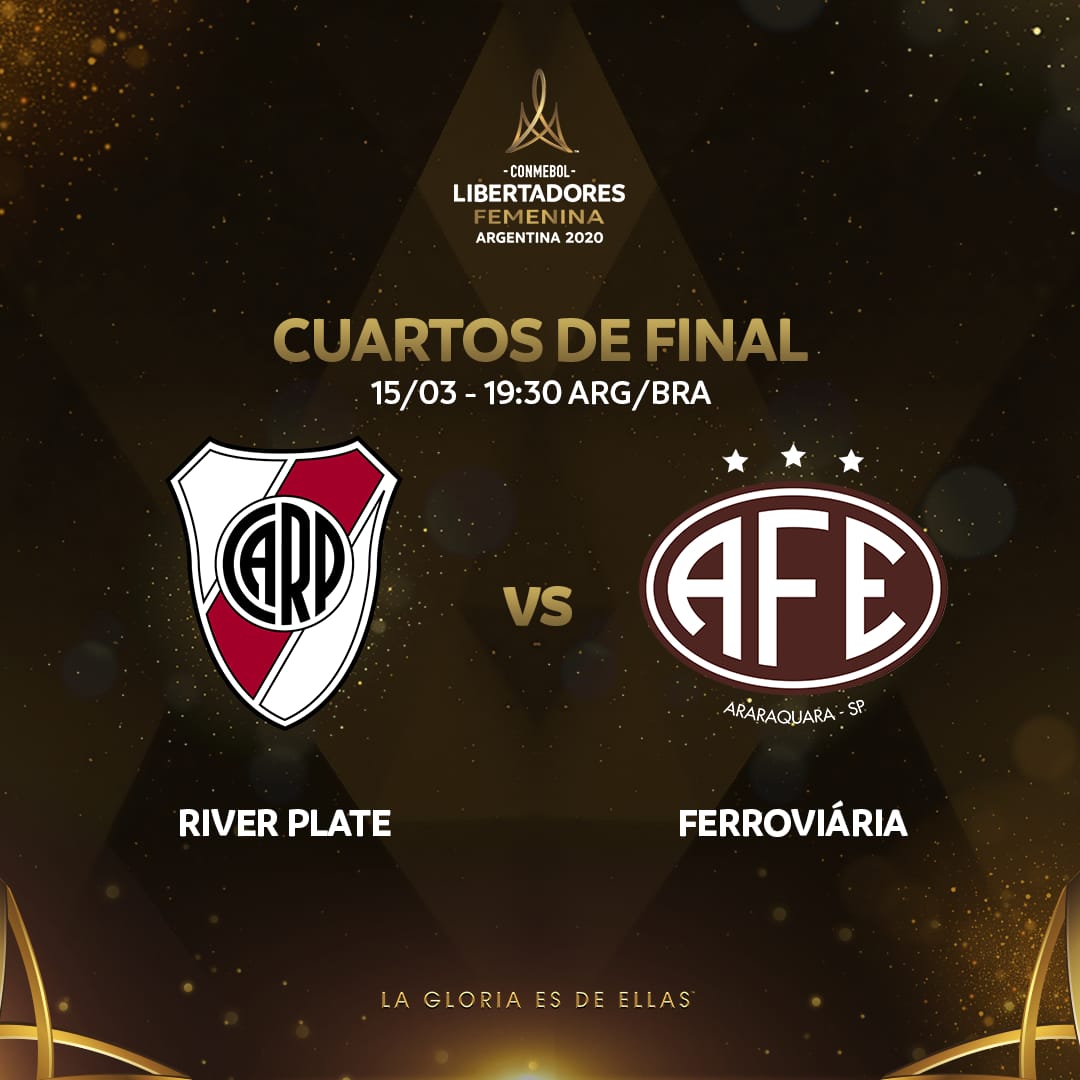 LibertadoresFEM's tweet photo. 🏆 🔝¡Uno de los dos seguirá en la Copa! @RiverPlateFem y @guerreirasgrena cierran los cuartos de final de la CONMEBOL #LibertadoresFEM.

🔥Só um segue na Copa! #River e #Ferroviária fecham as quartas da CONMEBOL #LibertadoresFEM.

#LaGloriaEsDeEllas #AGlóriaÉDelas https://t.co/BAY3u8C1Ib