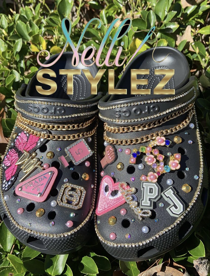 NelliStylez's tweet photo. Hello Boujee Babes💕 Are you tired of basic Crocs? Time to drip a lil this spring and summer🔥! Now customizing Crocs in Columbia, SC. Check out our website‼️ Let us pimp your Crocs 😍💎 

https://t.co/rSkuQinGLi https://t.co/MRtBTxBF00