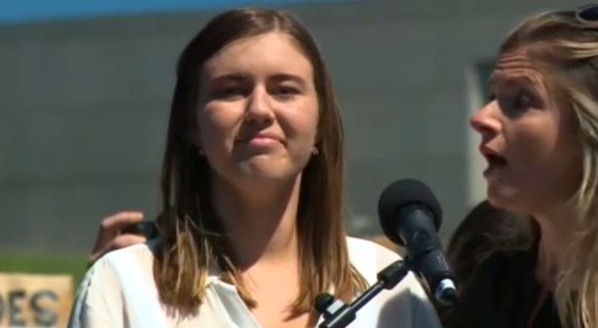 Brittany Higgins has taken to the stage at the Parliament House March 4 Justice event - "I speak to you today out of necessity...all of us are here today not because we want to be here, because we have to be here...the glass ceiling is still in place." <a href="/9NewsAUS/">9News Australia</a>