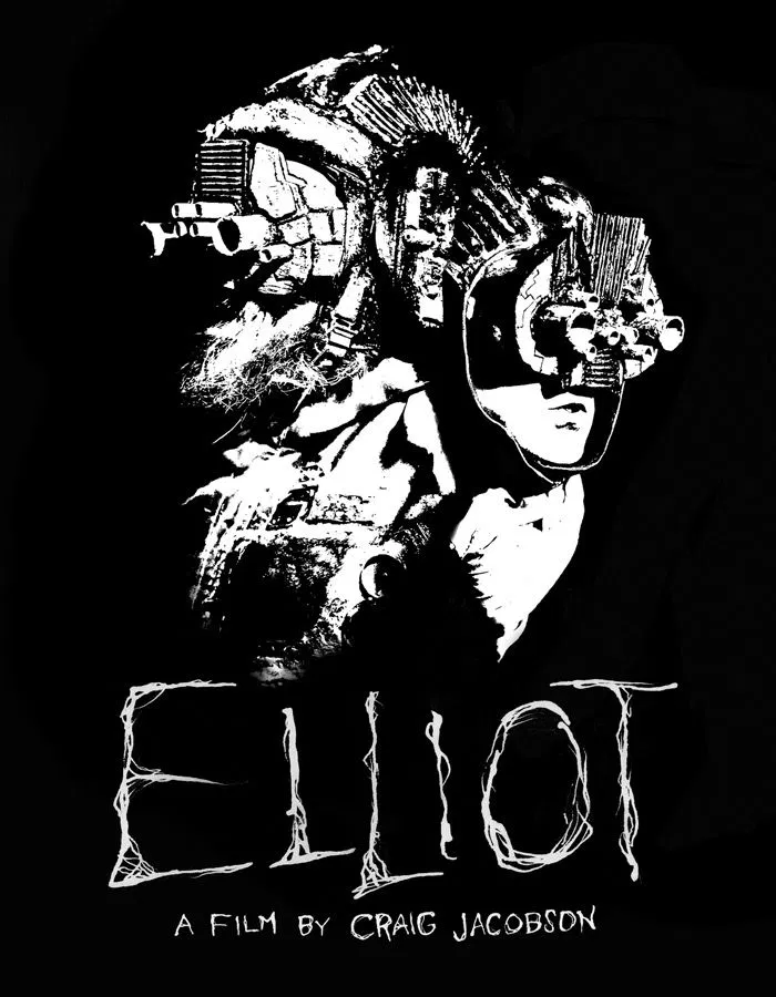 glenndunks's tweet photo. Craig Jacobson's ELLIOT may be a first. A movie trying desperately to be an avant-garde stoner cult flick and actually succeeding. A bizarre steampunk-ish trip through a video taped nightmare. Looks like a curséd VHS from an entirely different film. No idea what was going on. https://t.co/k3AL0AiaiB