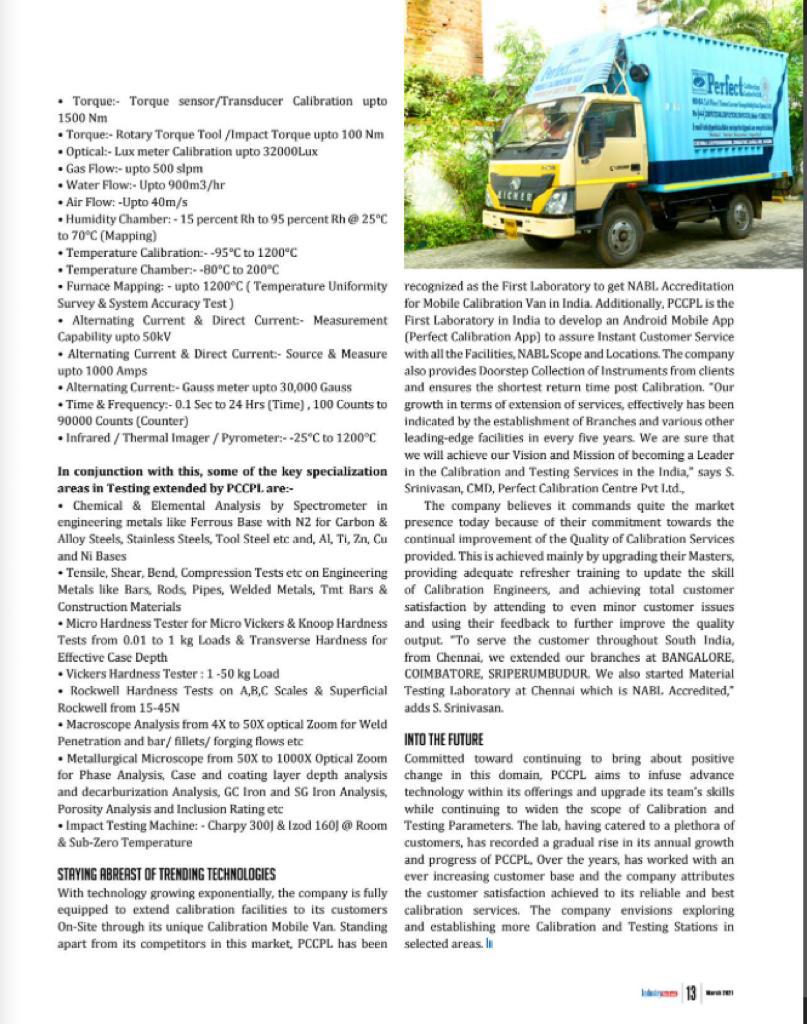PerfectCalibra1's tweet photo. Perfect Calibration Lab is one among Top 10 Lab’s in India https://t.co/eaCS2y54LY #india #labs #toplabs #industryoutlook #outlook #magazine #digital #perfect #calibration https://t.co/FtRSsAwfo4