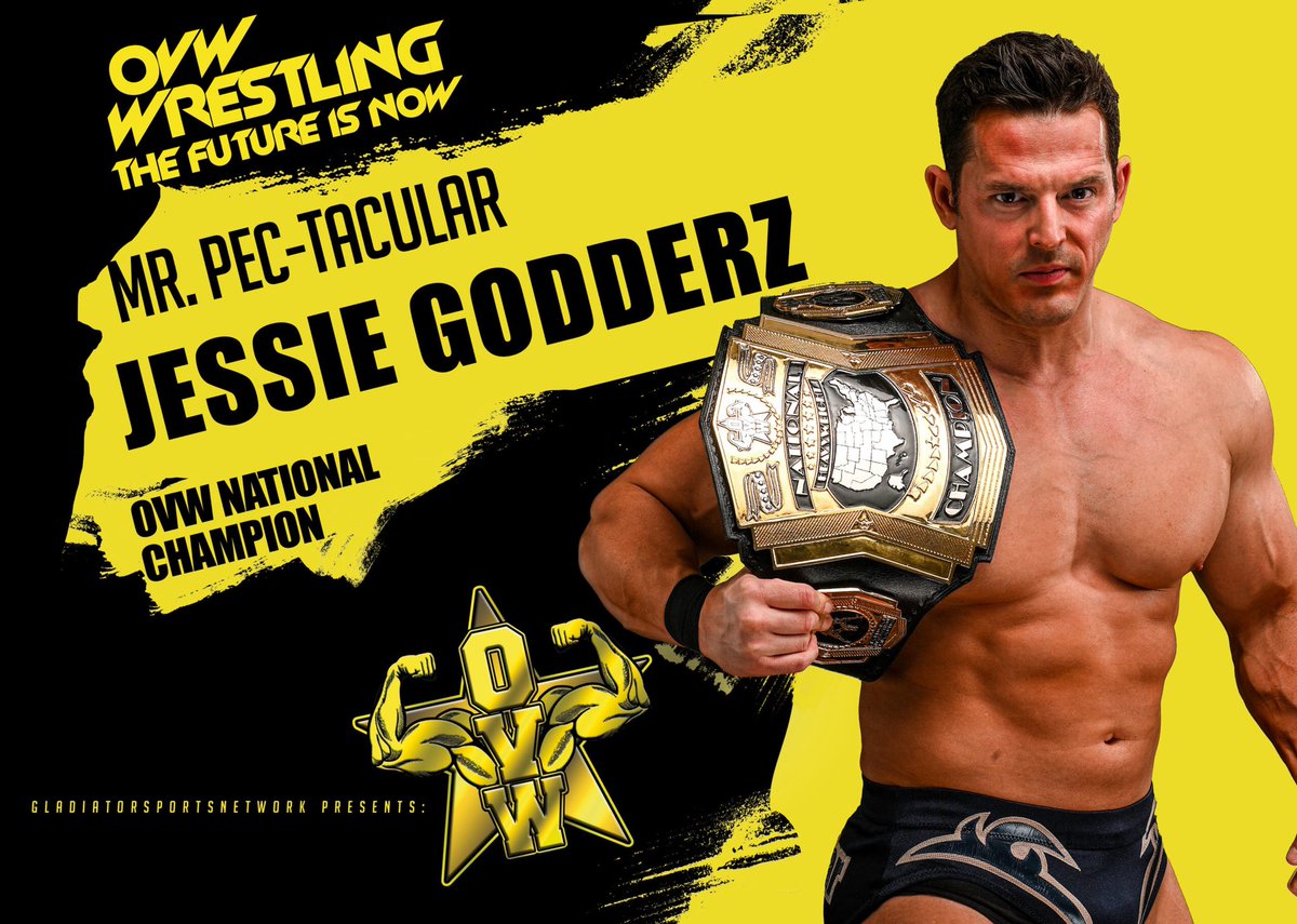 Jessie Godderz Fans (@thejessiegfans) on Twitter photo Ready to see <a href="/MrPEC_Tacular/">Mr. PEC-Tacular®️ Jessie Godderz</a> kick some more butt In <a href="/ovwrestling/">OVW Wrestling</a> 💪 First EVER OVW National Heavyweight Champion! #Prowrestling
.
.
.
<a href="/BryanKennison/">Bryan Kennison</a> <a href="/KySportsRadio/">Matt Jones</a> <a href="/TheRealAlSnow/">Al Snow</a> <a href="/TheBrianCannon/">OVWmania w/BC</a> <a href="/WBNATV21/">WBNA 21</a> <a href="/ytanetwork/">YTA</a> <a href="/IvonnaCadaver/">Ivonna Cadaver</a> <a href="/SoapBoxRasslin/">The Wrestling Soap Box</a> Ready to see <a href="/MrPEC_Tacular/">Mr. PEC-Tacular®️ Jessie Godderz</a> kick some more butt In <a href="/ovwrestling/">OVW Wrestling</a> 💪 First EVER OVW National Heavyweight Champion! #Prowrestling
.
.
.
<a href="/BryanKennison/">Bryan Kennison</a> <a href="/KySportsRadio/">Matt Jones</a> <a href="/TheRealAlSnow/">Al Snow</a> <a href="/TheBrianCannon/">OVWmania w/BC</a> <a href="/WBNATV21/">WBNA 21</a> <a href="/ytanetwork/">YTA</a> <a href="/IvonnaCadaver/">Ivonna Cadaver</a> <a href="/SoapBoxRasslin/">The Wrestling Soap Box</a>