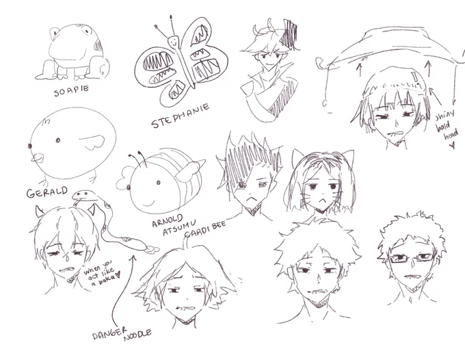 the way I was supposed to be finishing hu tao on the stream but ended up drawing these things instead ? 