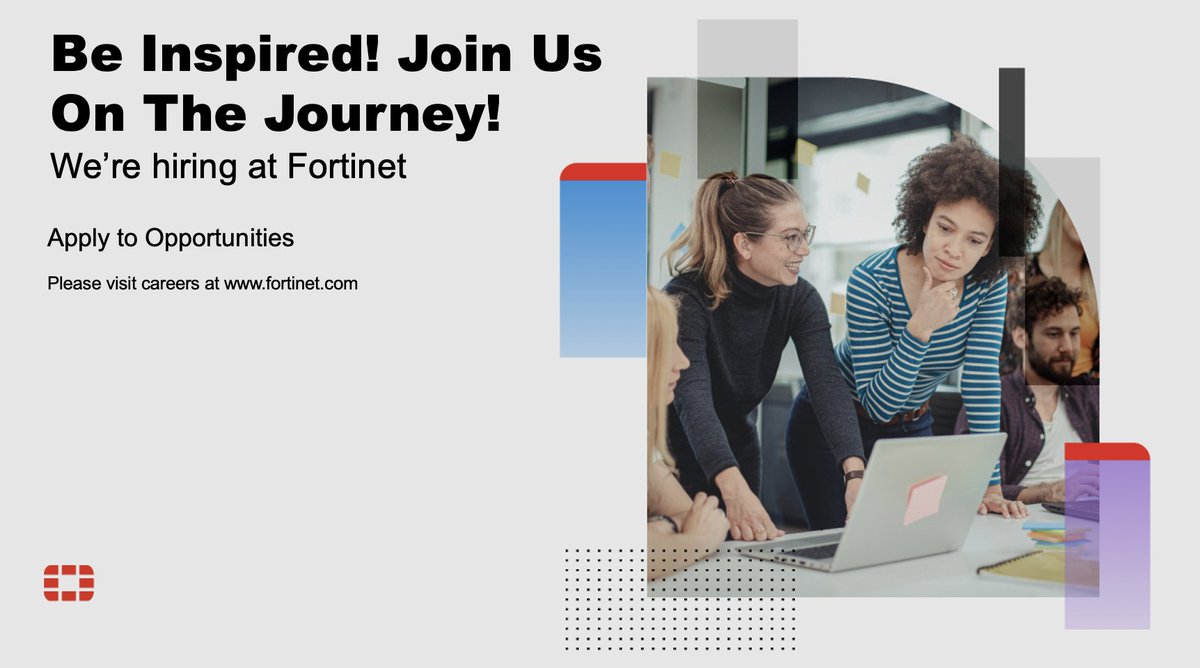 BrianNeal_SE's tweet photo. Fortinet’s culture of innovation empowers employees to grow fast in their role at our growing company. Learn about career opportunities at #Fortinet: https://t.co/L7gJBwNsJZ #FortinetLife https://t.co/fZB7isBL5x