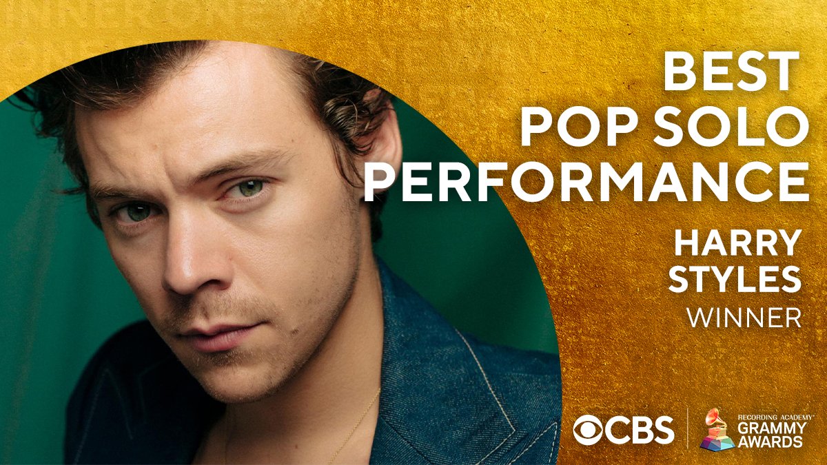 Harry ganador de su primer de muchos #GRAMMYs por la mejor participación pop solista!! con Watermelon Sugar ¡
