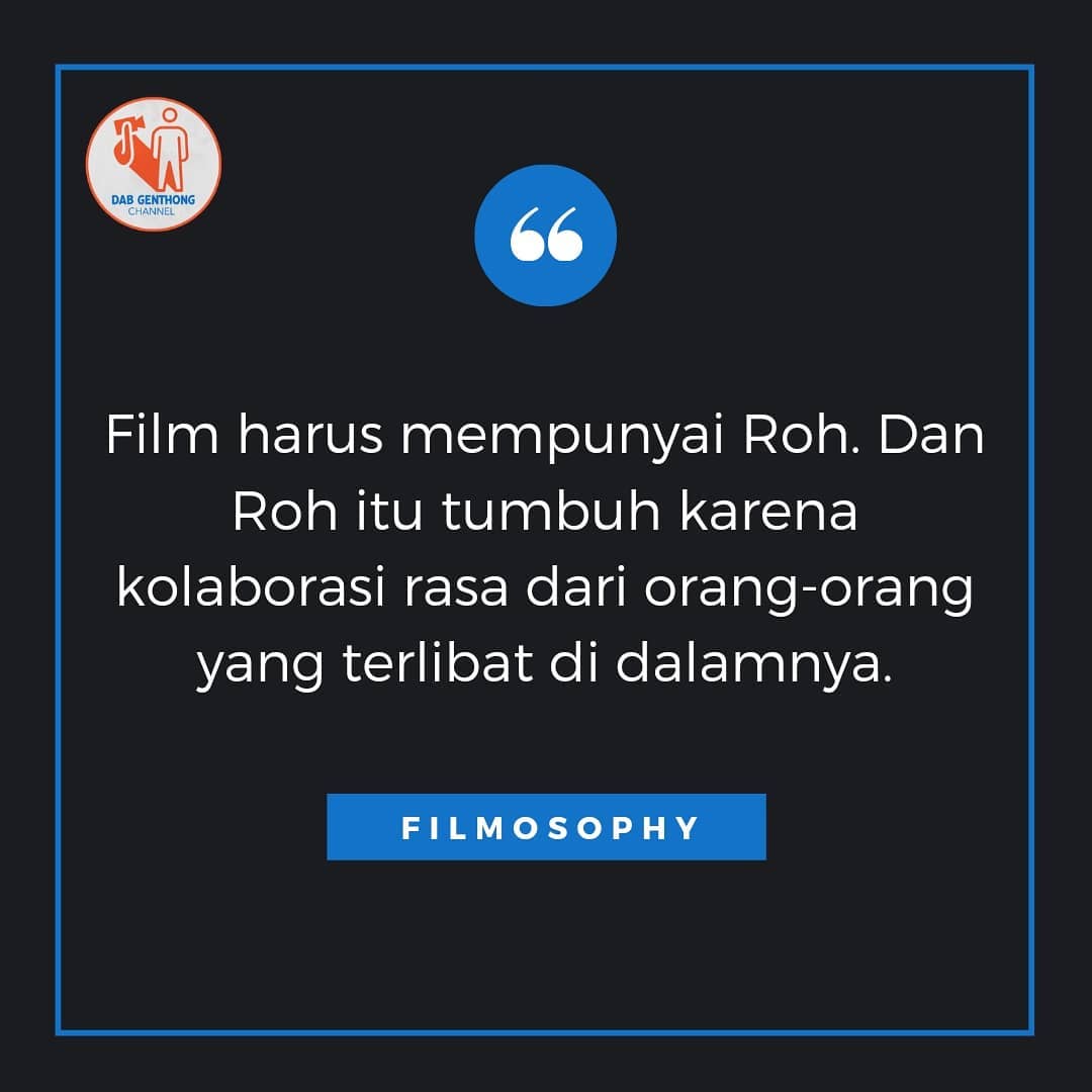 dabgenthong's tweet photo. Menjadi hak bagi siapapun yang terlibat dalam proses penciptaan film untuk memberikan energi positif dan rasa, sesuai dengan kapasitas masing-masing.
.
#dabgenthong #filmmakingtips #filmosophy #filmindonesia #filmnotes…

📸 https://t.co/4ZqFyXEk85 via https://t.co/bQcl7R3o2X https://t.co/QlHx7rCYKo