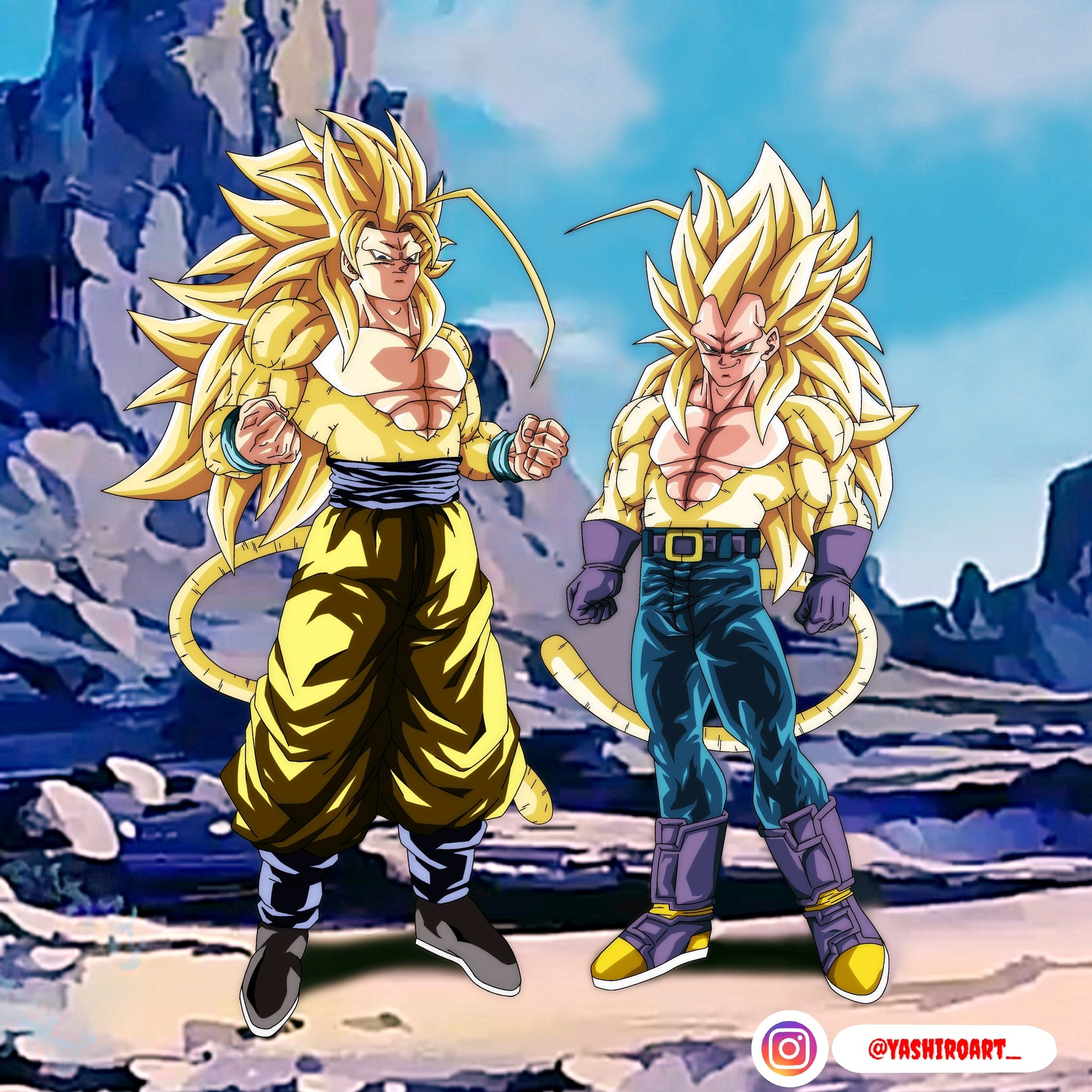 Goku y vegeta ssj5