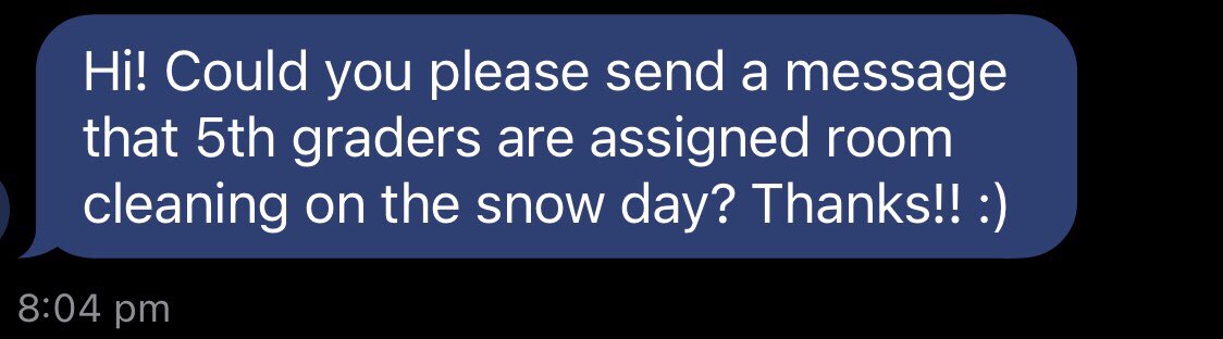 teachingboogie's tweet photo. A parent just sent this to me 😂 #snowday https://t.co/H3Y1duSyA8