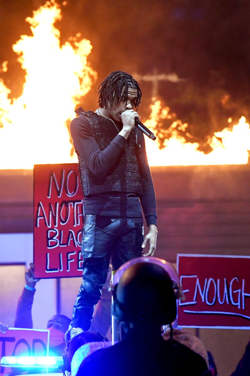 MTV's tweet photo. Thank you to @lilbaby4PF for that POWERFUL #GRAMMYs performance! 🎤🔥 https://t.co/L8poDeeZlV