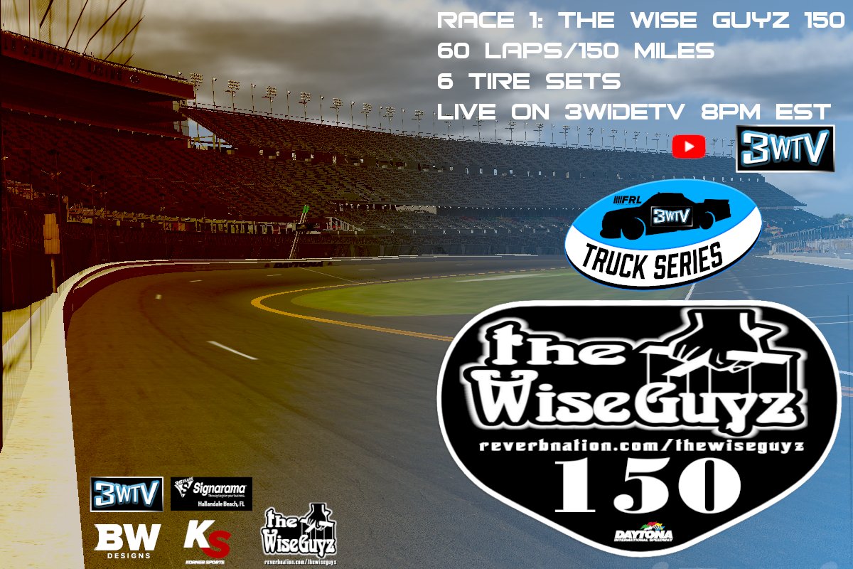 FRLoniRacing's tweet photo. Good Morning Racers! Today is the day! The Season Opener of the @ThreeWideTV Truck Series at @DAYTONA ! In exactly 12 hours from now, we will be get ready to start the engines for the race! Who will take the first ever @TheFRL_  iRacing Truck race points win in the books?! https://t.co/VLT5xrDfX9