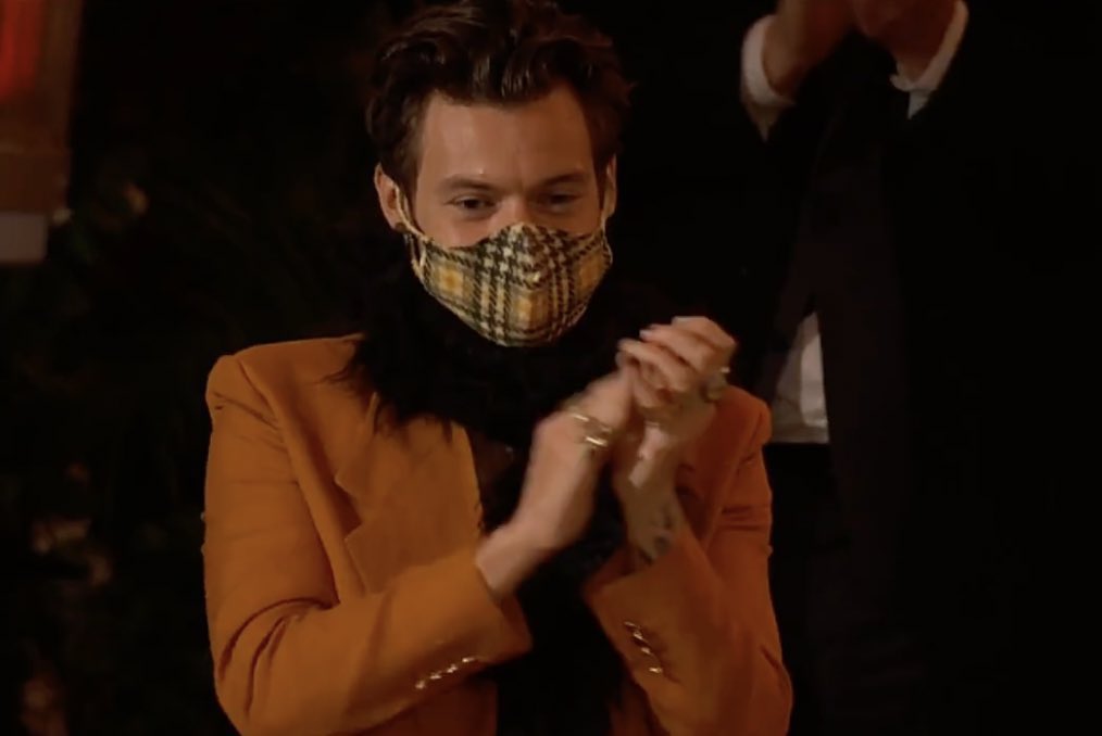 Harry in his Third outfit of the night! 
 
#GRAMMYs
