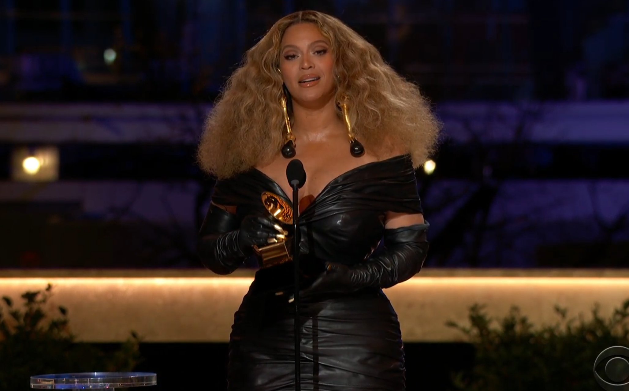 Beyonce at Grammys via CBS