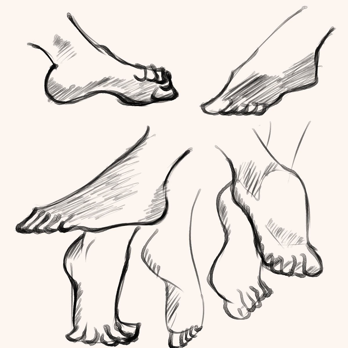 Ray73 つま先描きました 一日一絵 日々描く