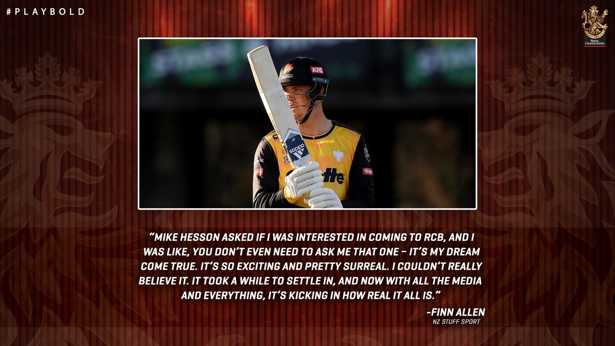 Dreams do come true , Finn! 😇

<a href="/FinnAllen32/">Finn Allen</a>

#PlayBold #WeAreChallengers