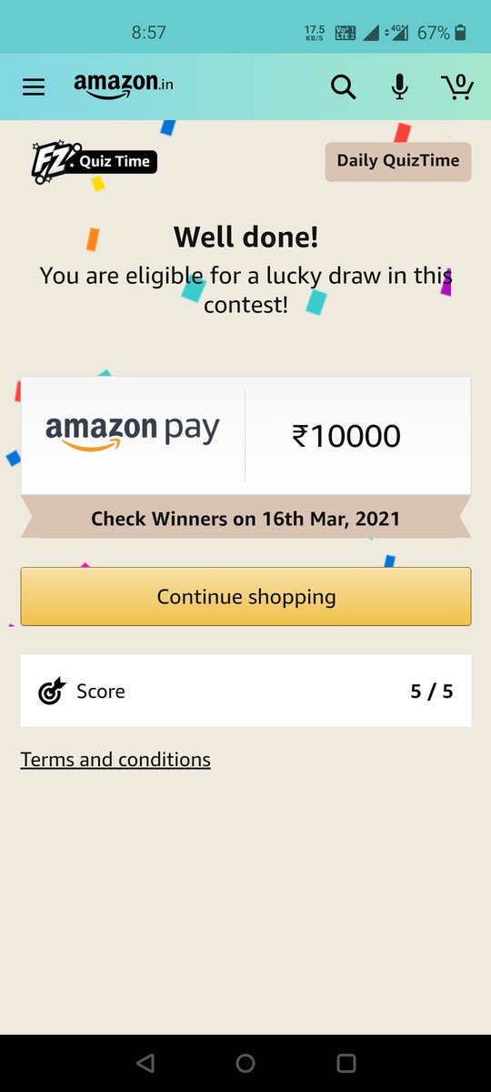 polawalaparimal's tweet image. #AmazonQuiz #AmazonQuizAnswer #QuizTime #QuizTimeMorningWithAmazon
#Amazonpay