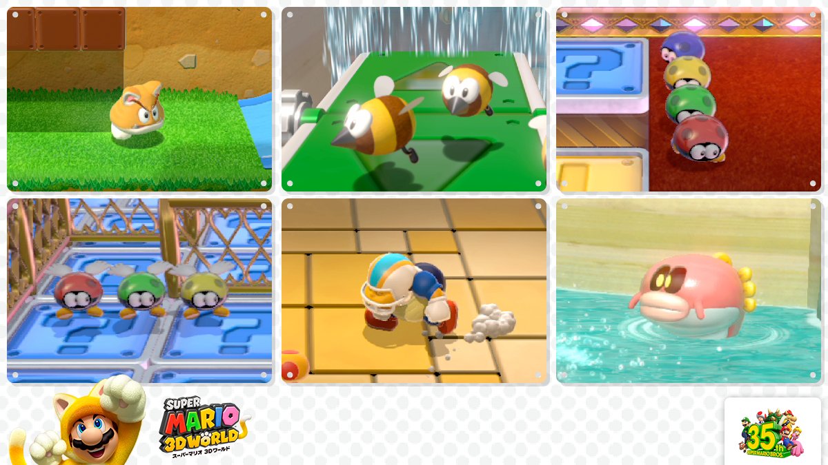 Twitter पर スーパーマリオブラザーズ35周年 キャラクター図鑑公開中 スーパーマリオ3dワールド の World1 に登場する 敵キャラクターをご紹介 ネコクリボー ハッチン テンテン パタテンテン ブル ボヨン スーパーマリオ35周年 T Co Twitter पर スーパーマリオブラザーズ35周年 キャラクター図鑑公開中 スーパーマリオ3dワールド の World1 に登場する 敵キャラクターをご紹介 ネコクリボー ハッチン テンテン パタテンテン ブル ボヨン スーパーマリオ35周年 T Co