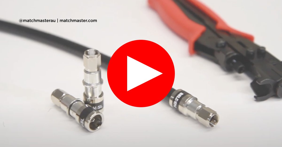 matchmasterau's tweet image. Matchmaster's compression connect for RG11 Foxtel approved quad-shield cables, the 18MM-FS11F, is one of many tools and connections. Tap link for a handy instruction video.
youtube.com/watch?v=EAnlcF…
#compressiontool #handyvideo