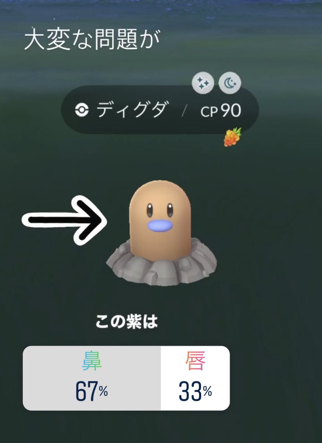 はるぴっち チョコとポケモン ディグダの口だと思ってたのがみんな結構鼻だと言ってて え どっち ポケモンgo T Co K5kdrg8hnu Twitter