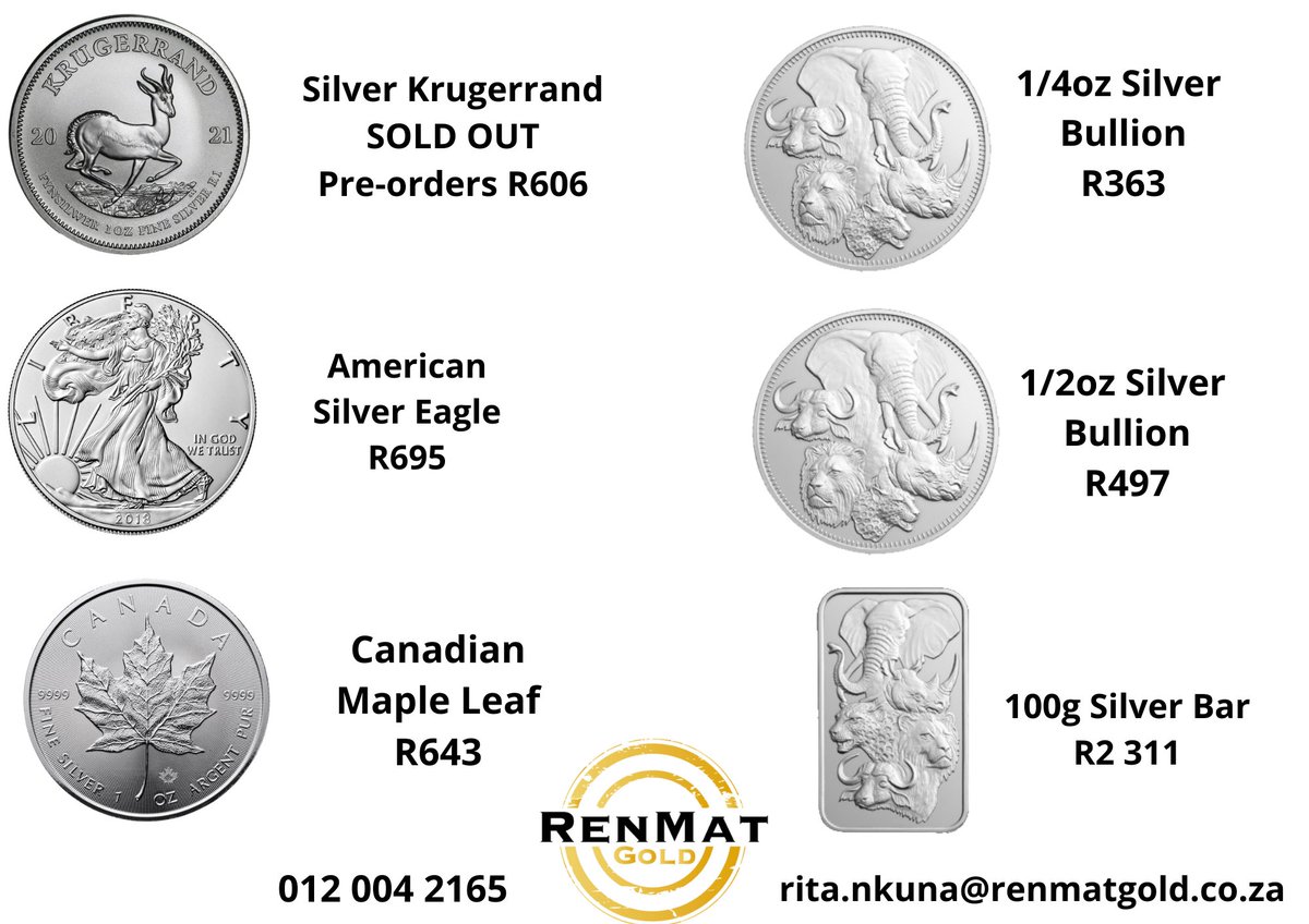 RN_Bullion's tweet photo. Today's Silver Menu:
The big 5 Bullion is my favorite so far... 

Go on and build your wealth in ounces!! 🙂

#Silver 
#Silverportfolio
#preciousmetals https://t.co/U5wU9q6d91