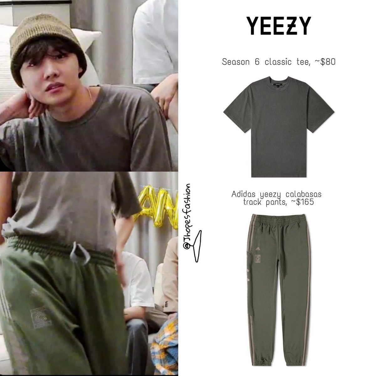 j-hope's closet (rest) on X: Hoseok's Kangol cap, Yeezy tee, Louis Vuitton  necklace, pants & shoes 210726 - Late night Hobi vlive #Jhope #제이홉  #Jhopefashion #BTS  / X