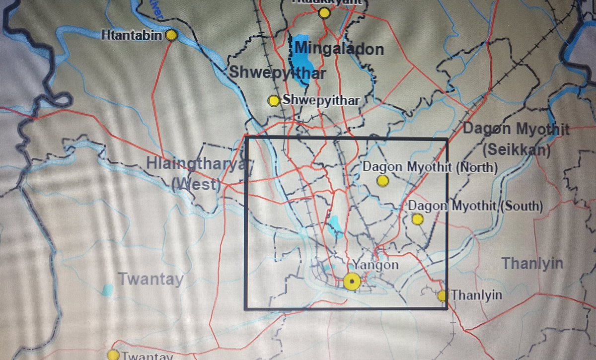 Seems #Myanmar #military TV just announced that martial law will again be expanded to cover 4 more townships in #Yangon now. They're North &amp; South Dagon, North Okkalapa &amp; Dagon Seikkan. On March 14, they had put Hlaing Thayar &amp; Shwe Pyitha under this law #WhatsHappeningInMyanmar