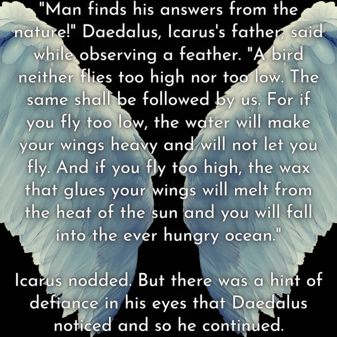 _trinoculars's tweet photo. One more Tiny Tale! 

This one's about Icarus. If someone had ever advised you to not fly too close to the Sun. This is why! 

#tinytales #mythology #mythologicalfiction #writerslift #greekmythology #icarus #icarusfalls #freedom #WritingCommunity #amwriting https://t.co/MP3gUtAsMC
