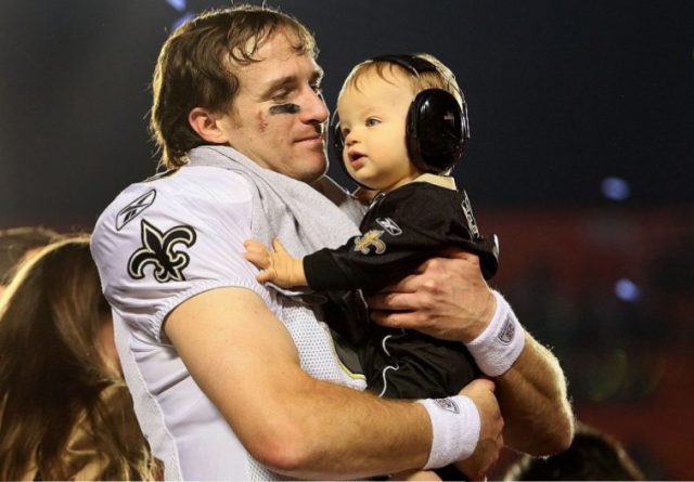 MisplacedWhodat's tweet photo. So help me out with my math...Baylen Brees, QB, first rounder to the Saints in 2032?  That’s not too long for a Saints fan to wait!  #DrewBrees #saints #whodat https://t.co/GU7de2mCZj
