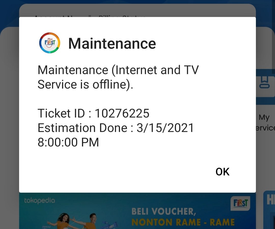 tikatics's tweet photo. Nomer Pelanggan 10174346 dari jam 11 kurang koneksi putus min @FirstMediaCares mohon dibantu jangan jam 20.00 kelarnya. Kerja WFH ini min https://t.co/UZmj7HMp4R