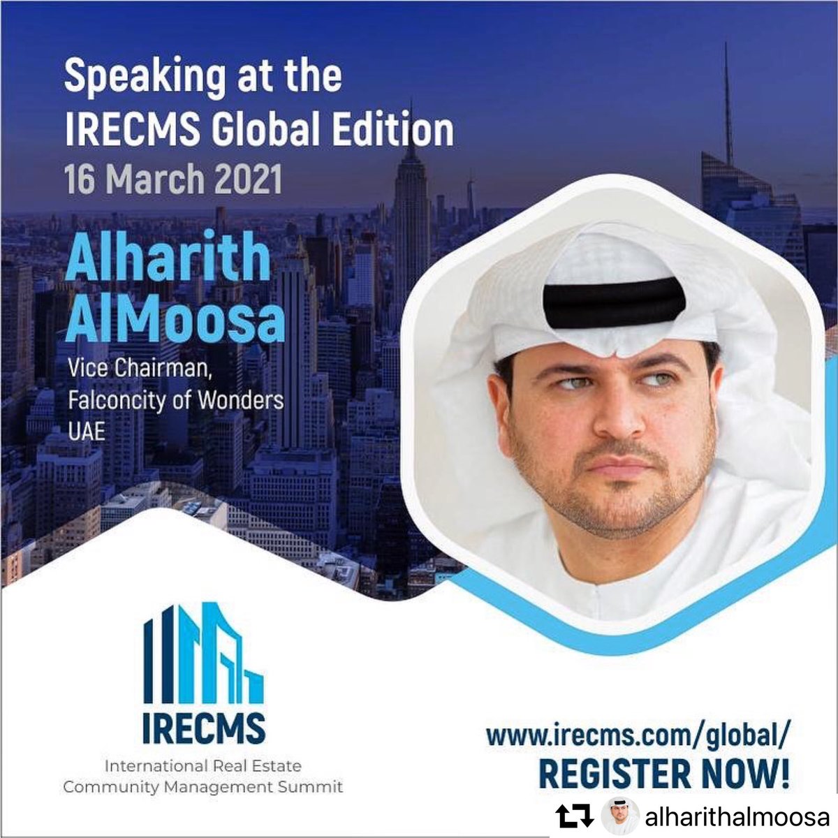 Join us tomorrow at IRECMS Global Edition virtual conference, highlighting international insights on Real Estate Community Management. The summit will top-line current issues covering the impact of the pandemic in Real Estate - operational, financial, technical, and social.