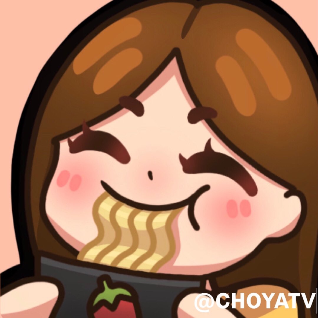 choyaTV's tweet photo. BEHOLD! My final form! Definitely had to capture my love for spicy ramyeon in one of my emotes! 🌶🔥Tier 3 subs will have access to this cutie! #TwitchAffliate #twitchemotes #TwitchEmoteArtist https://t.co/2QCqNGltjC